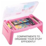 Kids Desk-Adjustable Foldable with Storage Compartment Storage Stand for folding Desk